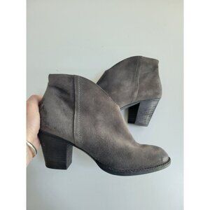 PAUL GREEN Gray Suede DELGADO Ankle Booties Leather Boots Size UK 7 US 9.5